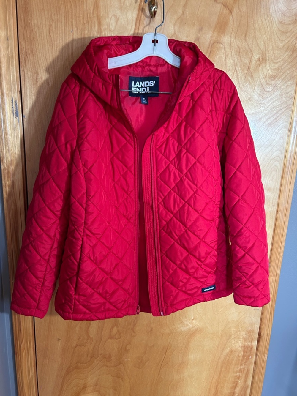 Lands’ End Quilted Full Zip Jacket, size Medium